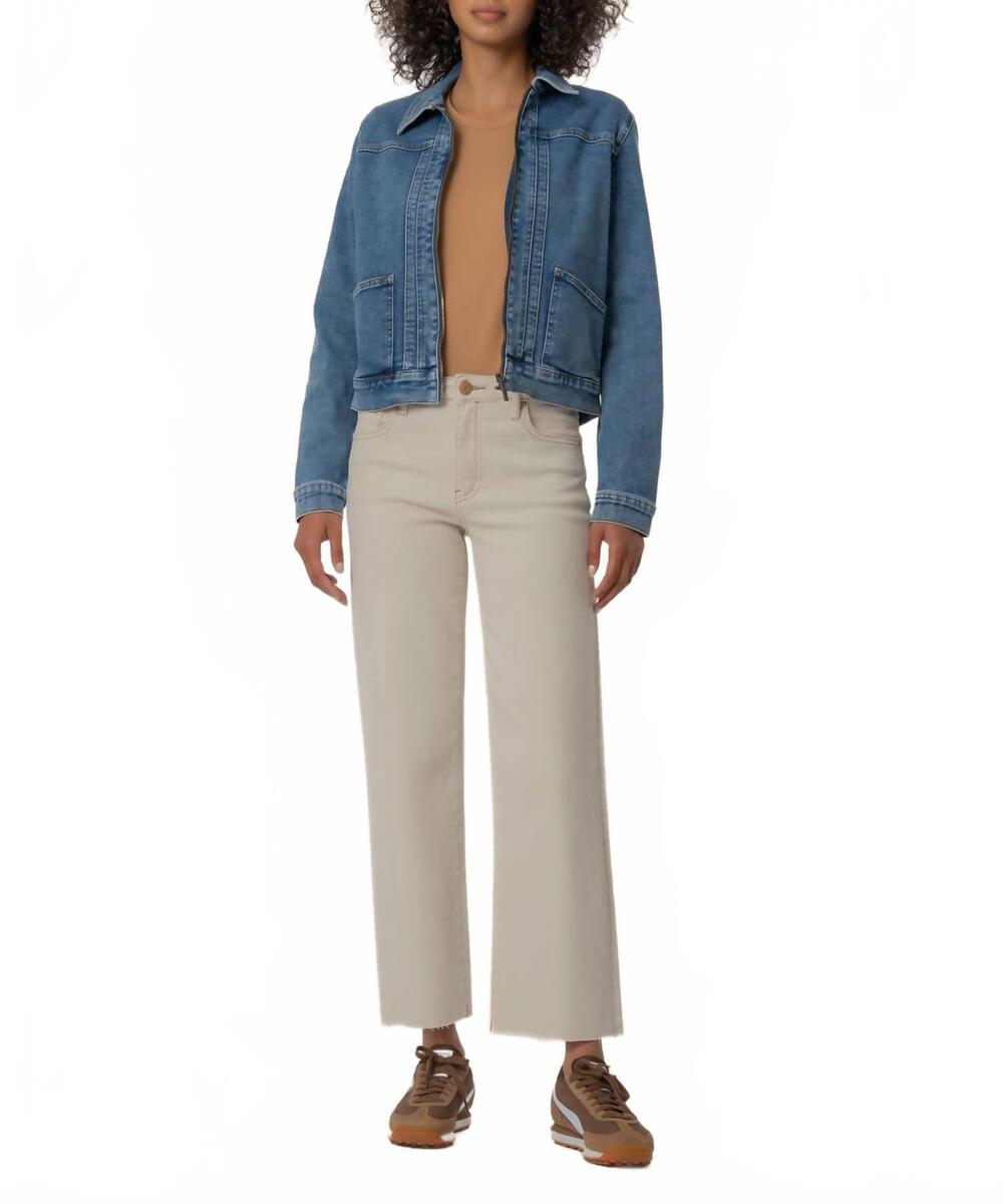 NEW KUT FROM THE KLOTH genevieve denim jacket in admiring wash
